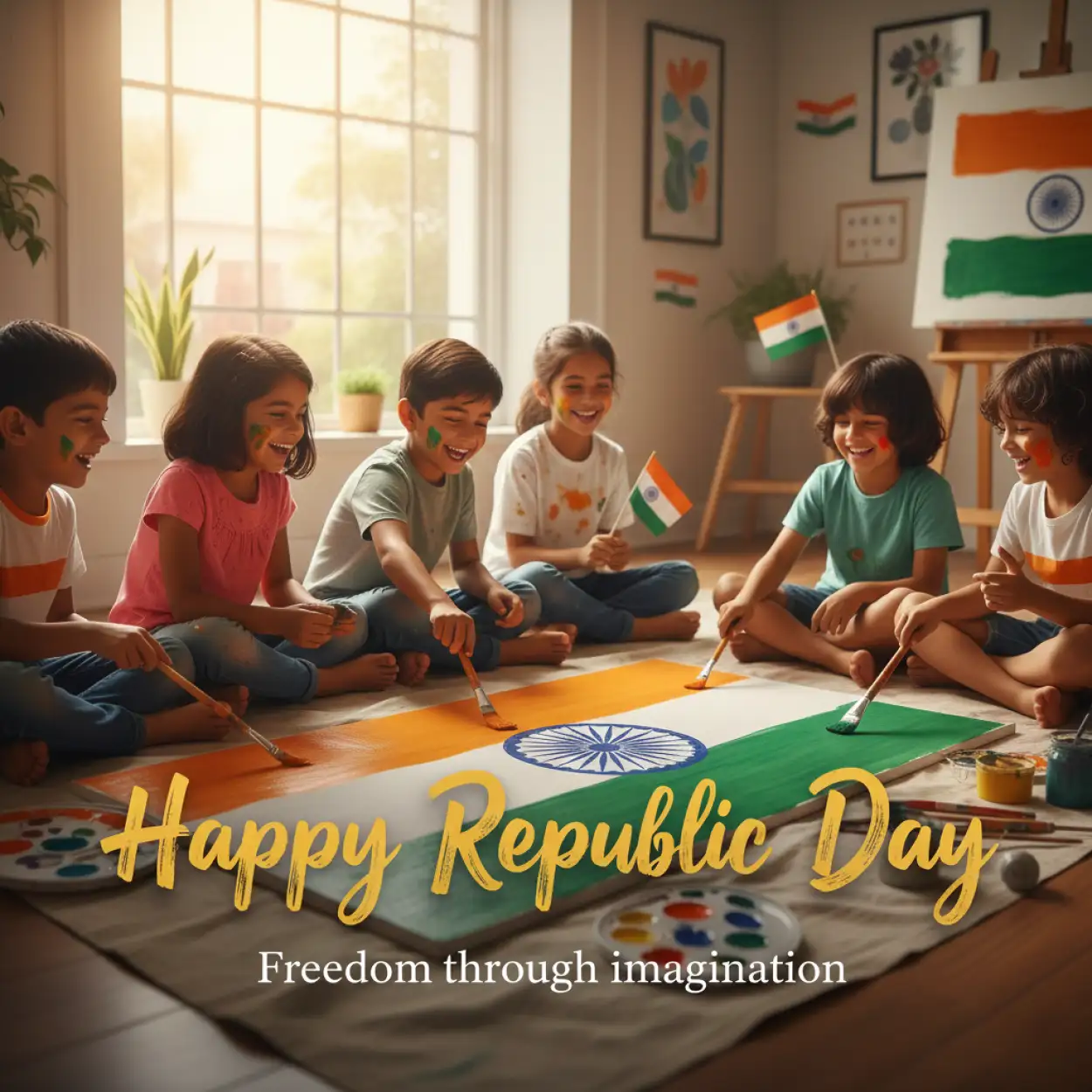 Free Download Republic Day Wishes For Kids 2 - High Quality Republic Day Wishes Image