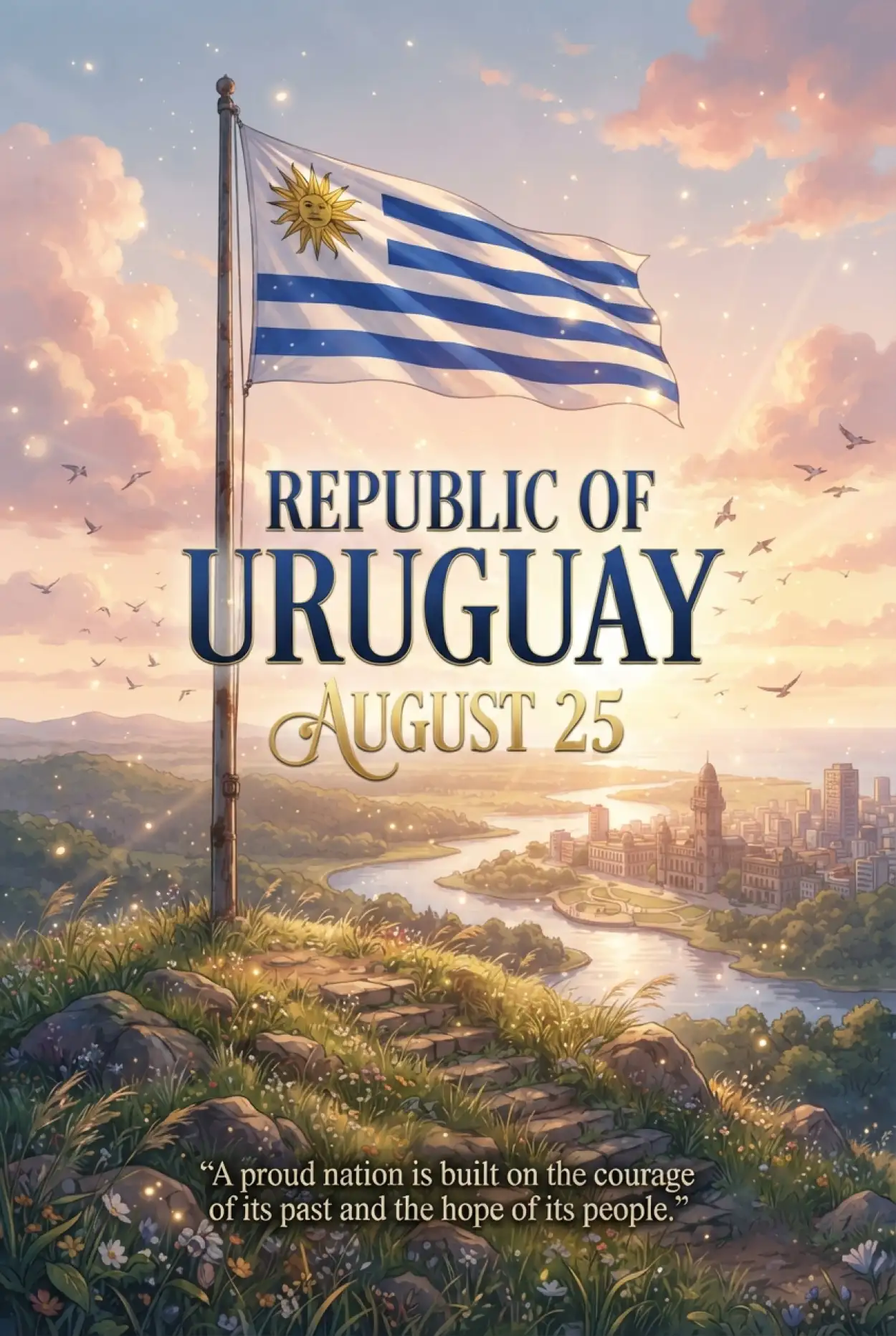 Free Download Republic Of Uruguay - High Quality Uruguay Independence Day 2026 Image