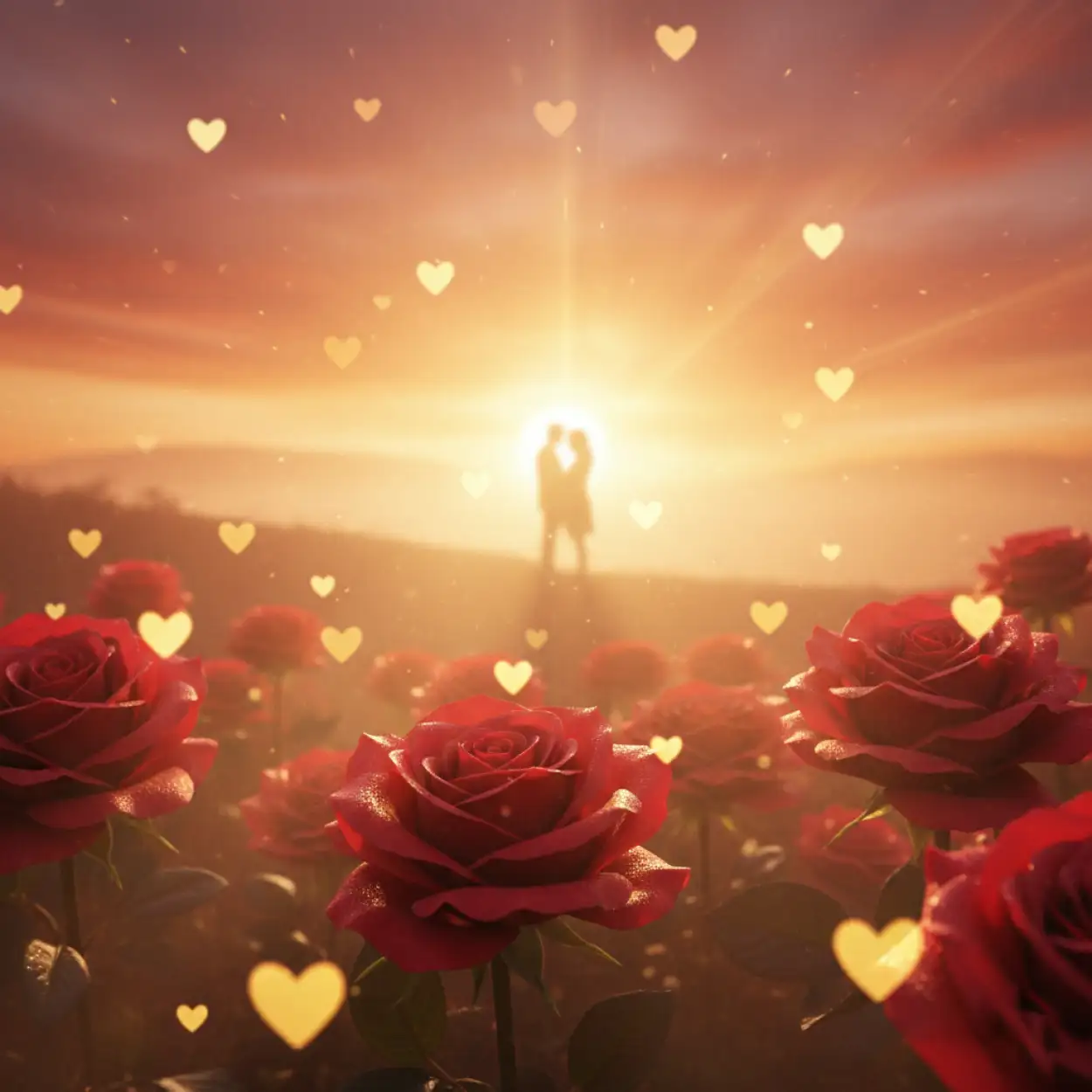 Free Download Romantic Couple Shadow Valentines Day Background - High Quality Happy Valentines Day Background Hd Background