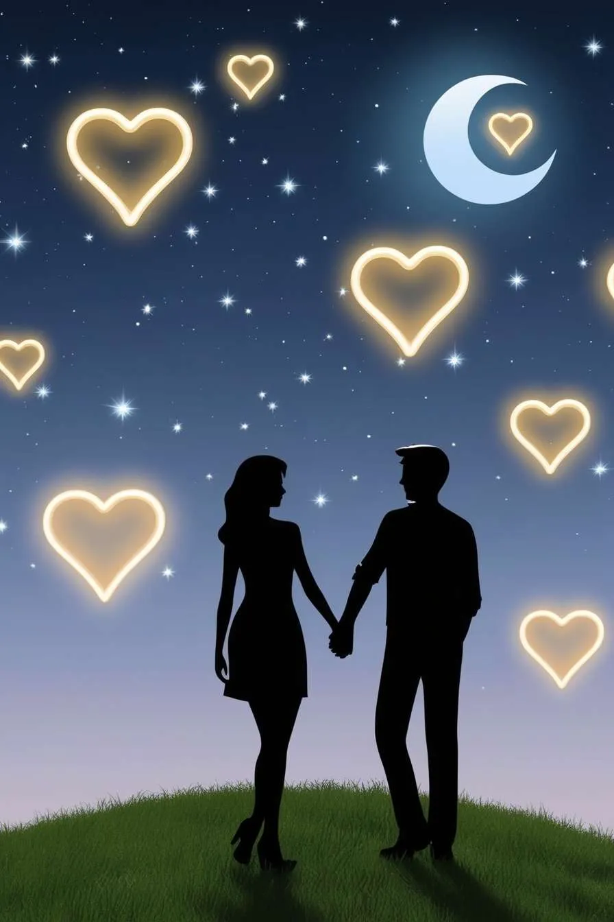 Free Download Romantic Love Background With Moonlight And Stars - High Quality Love Background Background