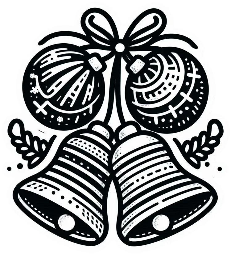Round Christmas Bells Outline Clipart Png - Royalty Free Christmas Bell Image | Pngmagic Free Download Round Christmas Bells Outline Clipart Png - High Quality Christmas Bell PNG Image