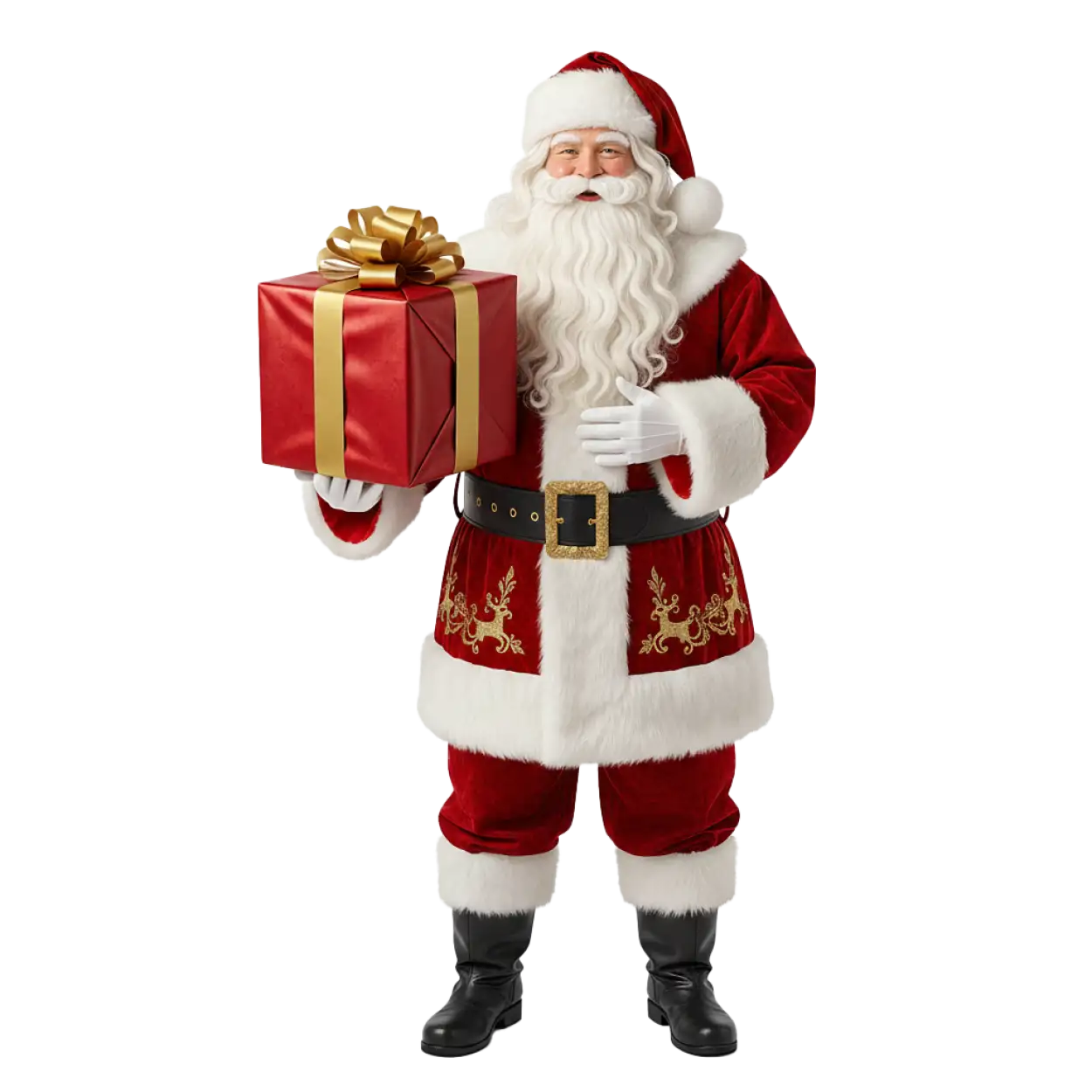 Free Download Santa Claus And Elves With Gifts Png - High Quality Santa Claus With Gifts Png Transparent PNG