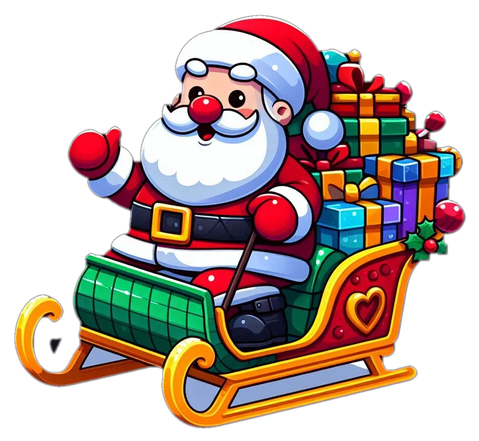 Free Download Santa Claus Png With Sleigh And Reindeer - High Quality Santa Claus PNG Image