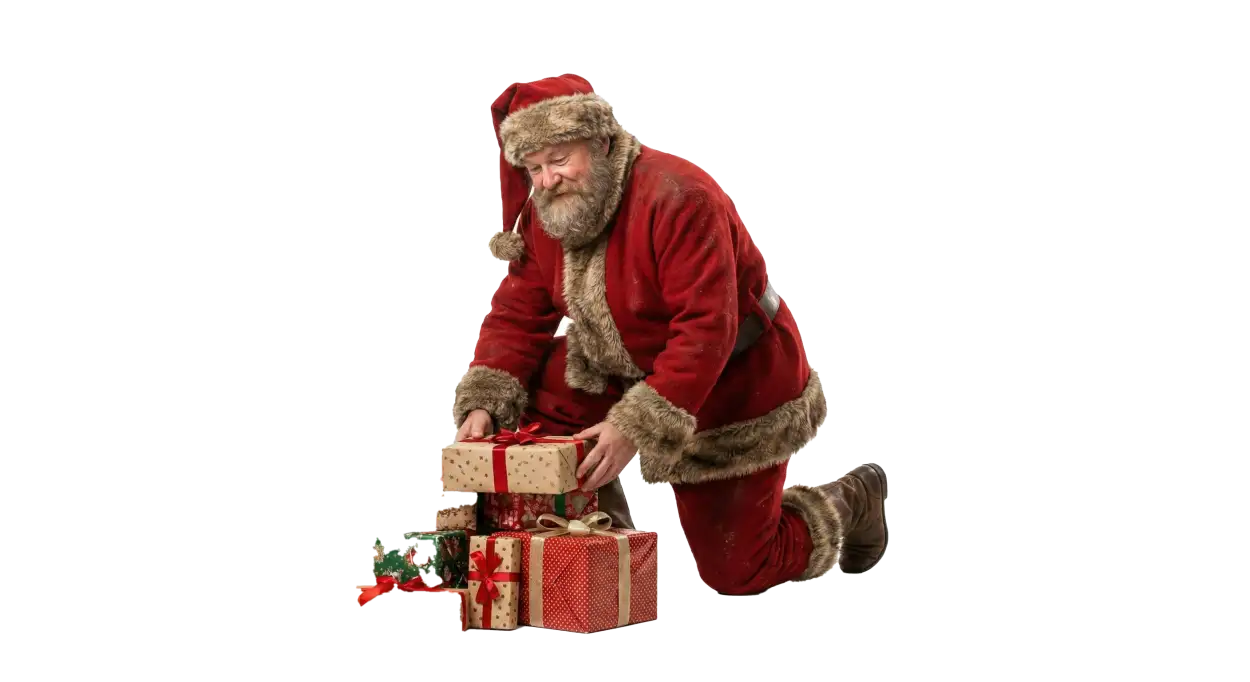 Santa Claus Standing With Gifts Png Hd - Royalty Free Santa Claus With Gifts Png Image | Pngmagic Free Download Santa Claus Standing With Gifts Png Hd - High Quality Santa Claus With Gifts Png PNG Image