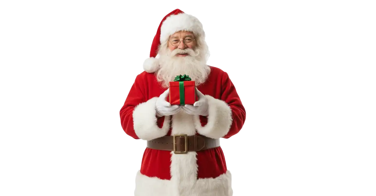 Free Download Santa Claus With Festive Gift Bag Png - High Quality Santa Claus With Gifts Png Transparent PNG