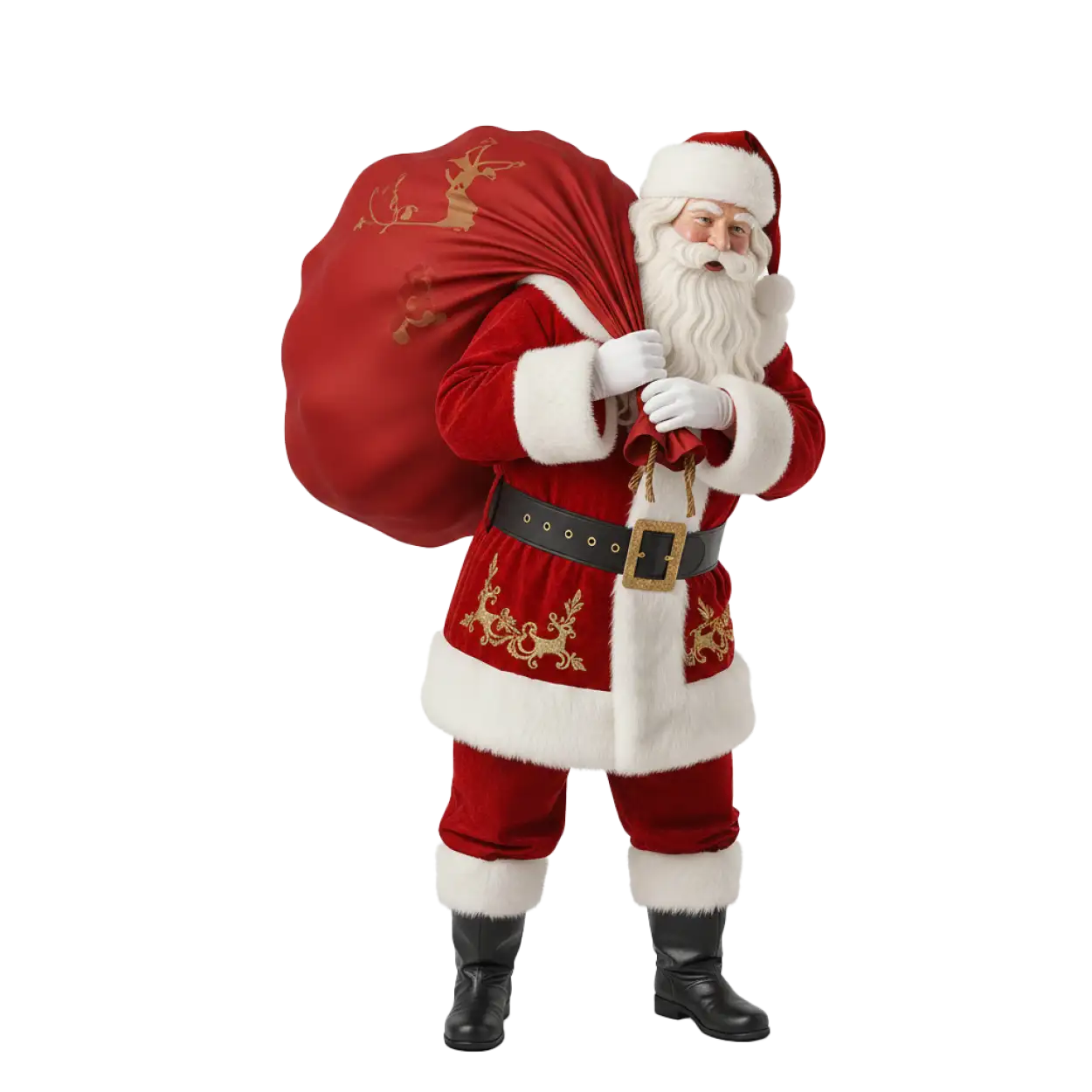 Free Download Santa Claus With Magical Gifts Png - High Quality Santa Claus With Gifts Png Transparent PNG
