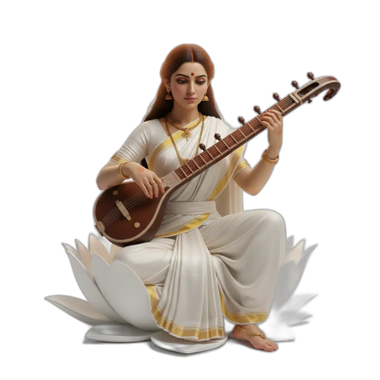 Saraswati Mata Png Realistic Hd - Royalty Free Saraswati Png Image | Pngmagic Free Download Saraswati Mata Png Realistic Hd - High Quality Saraswati Png PNG Image