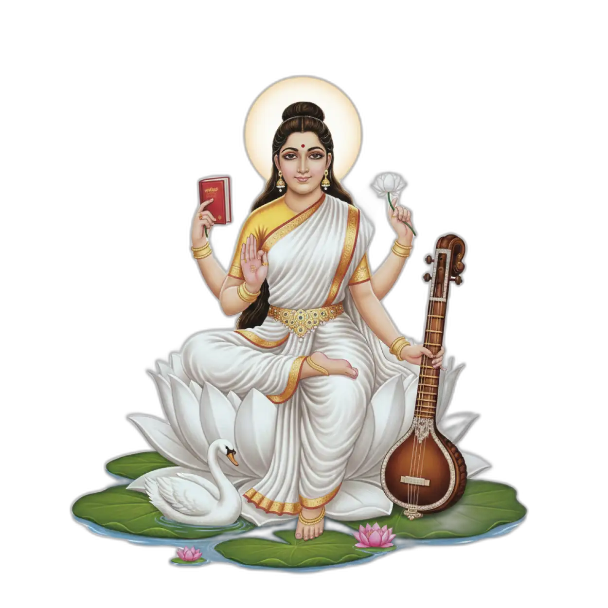Free Download Saraswati Png For Book Cover Design - High Quality Saraswati Png Transparent PNG