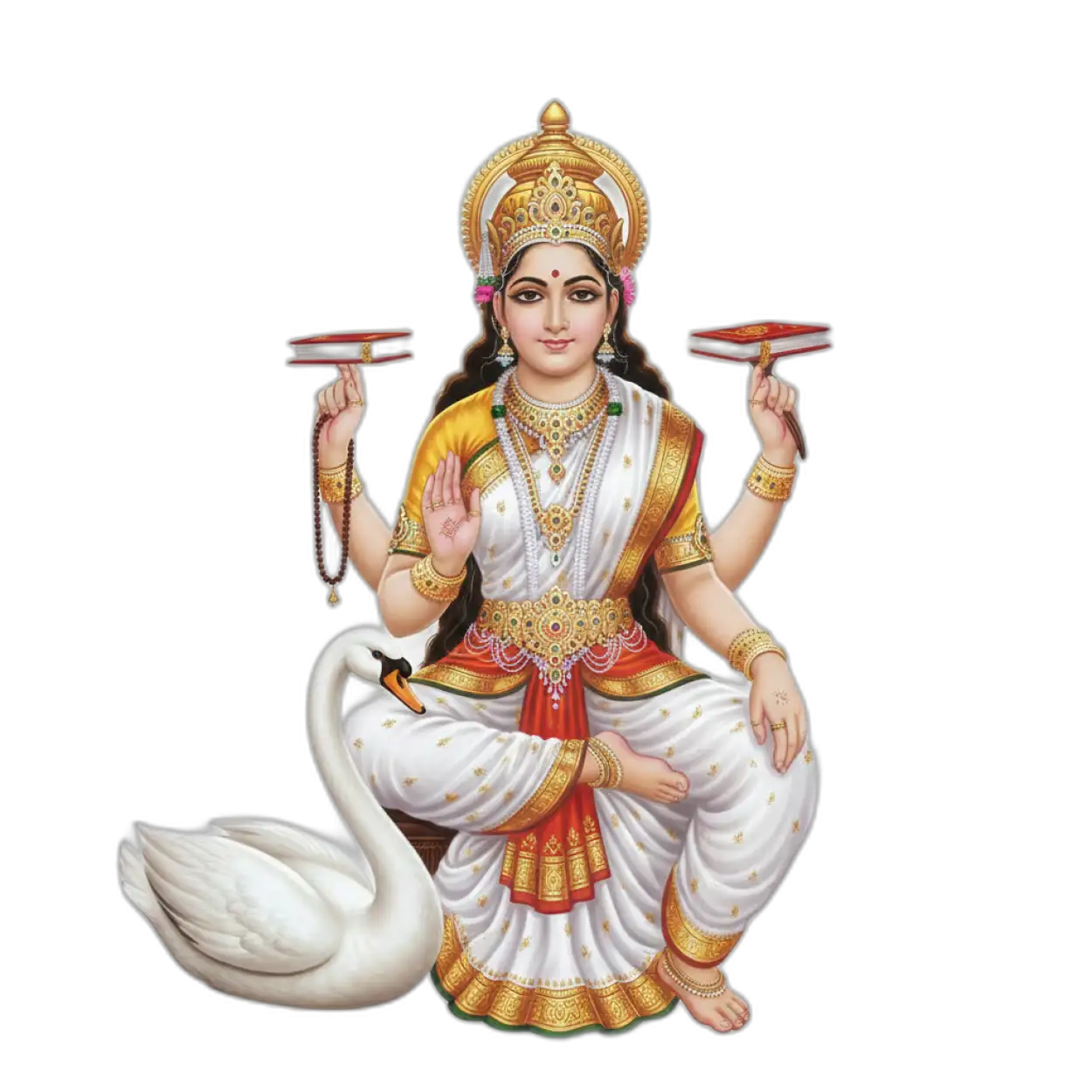 Free Download Saraswati Png For Exam Wishes Poster - High Quality Saraswati Png PNG Image