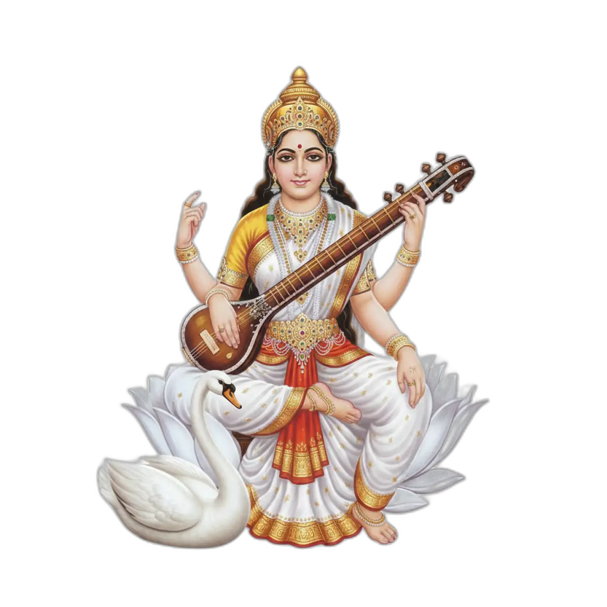 Free Download Saraswati Png For Religious Website - High Quality Saraswati Png Transparent PNG