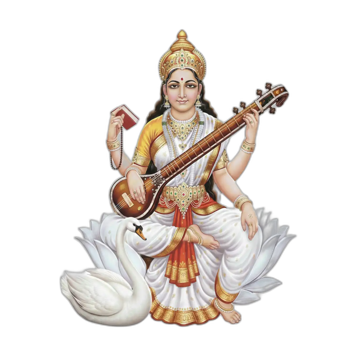 Free Download Saraswati Png For Temple Banner - High Quality Saraswati Png PNG Image