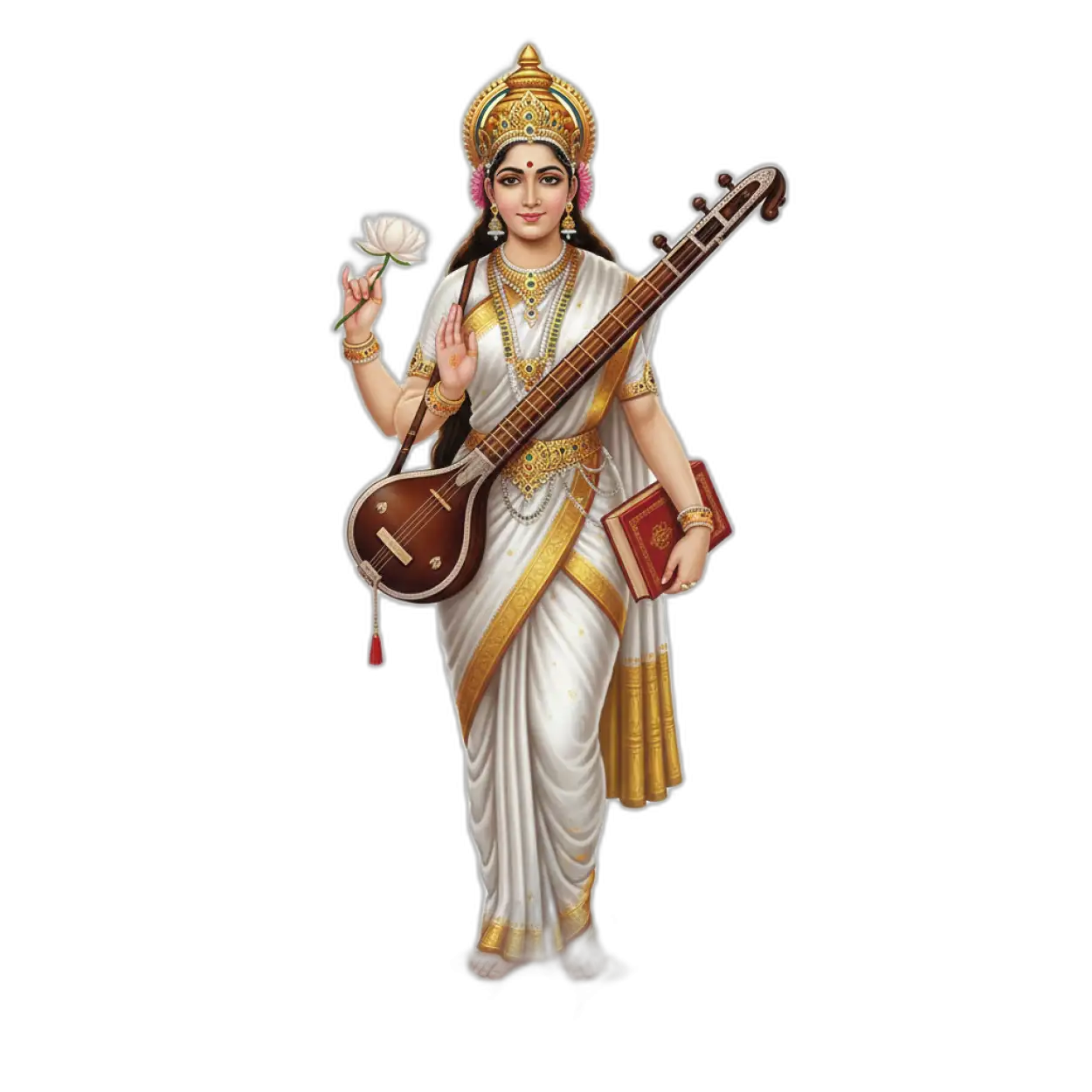 Saraswati Png Indian Goddess Hd - Royalty Free Saraswati Png Image | Pngmagic Free Download Saraswati Png Indian Goddess Hd - High Quality Saraswati Png PNG Image