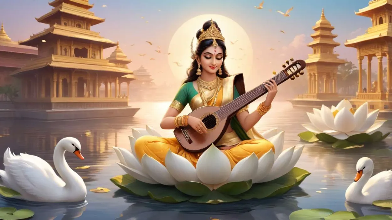 Saraswati Puja Hd Images For Desktop - Royalty Free Saraswati Puja Hd Photos Image | Pngmagic Free Download Saraswati Puja Hd Images For Desktop - High Quality Saraswati Puja Hd Photos Background