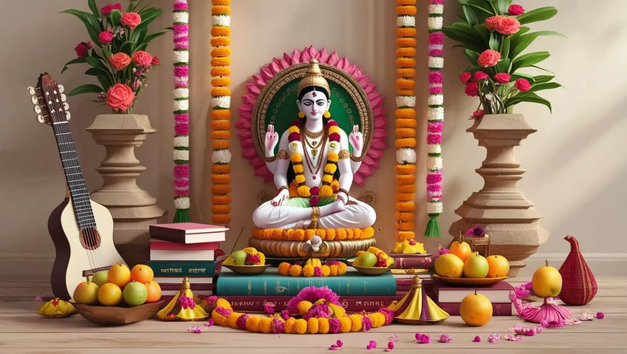 Saraswati Puja Wallpapers For Spiritual Rituals - Royalty Free Saraswati Puja Wallpapers Image | Pngmagic Free Download Saraswati Puja Wallpapers For Spiritual Rituals - High Quality Saraswati Puja Wallpapers Background