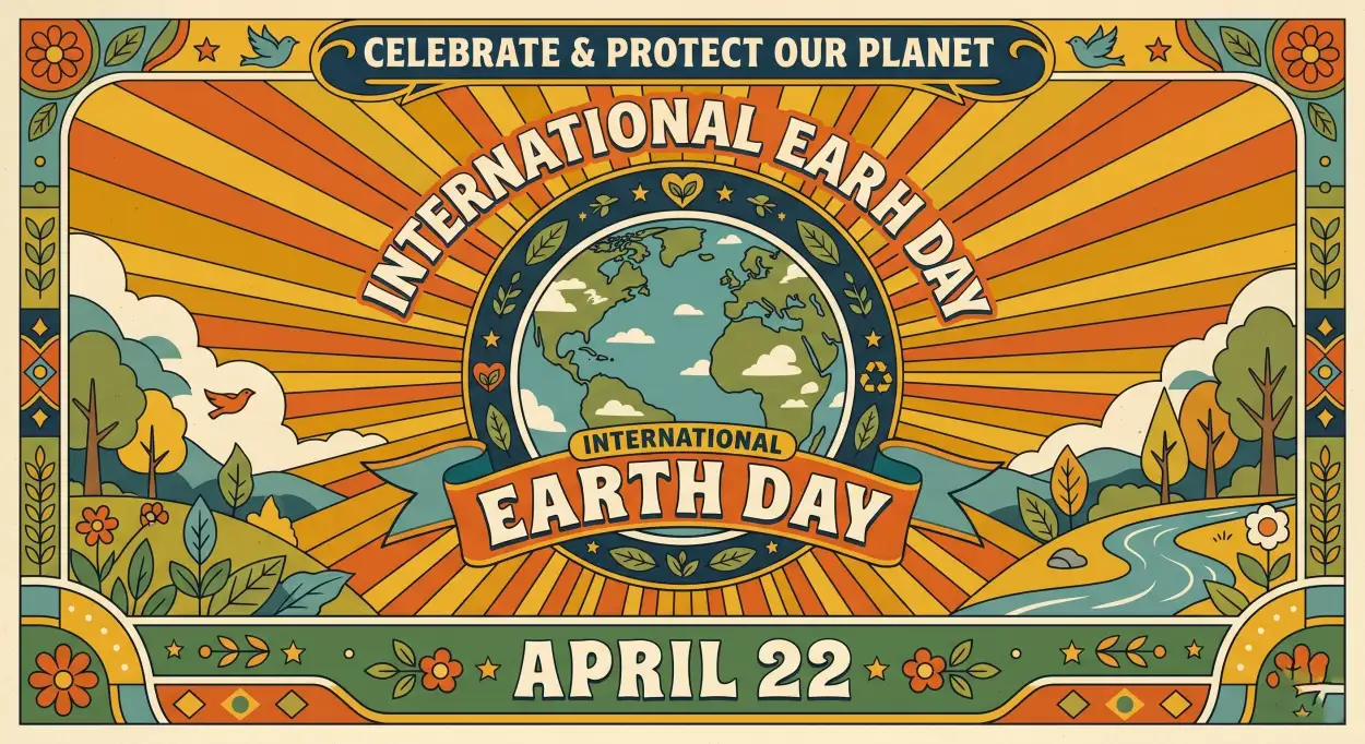Free Download Save Environment Earth Day Poster - High Quality International Earth Day 2026 Image