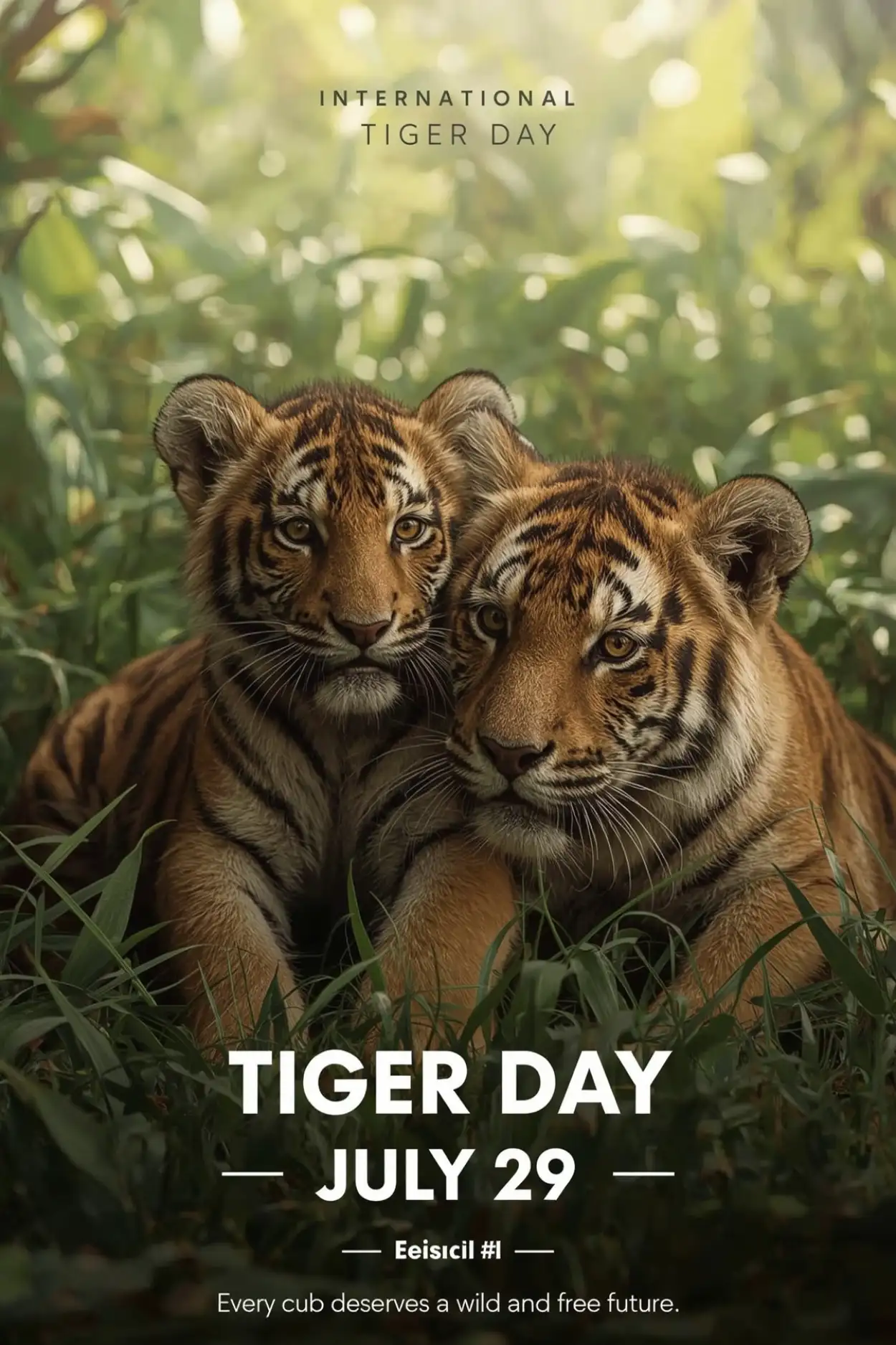 Free Download Save Tigers Poster In Hindi With Image - High Quality International Tiger Day Background