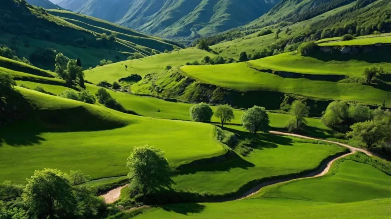 Free Download Scenic Green Valley Landscape Wallpapers Hd - High Quality Nature Background Background