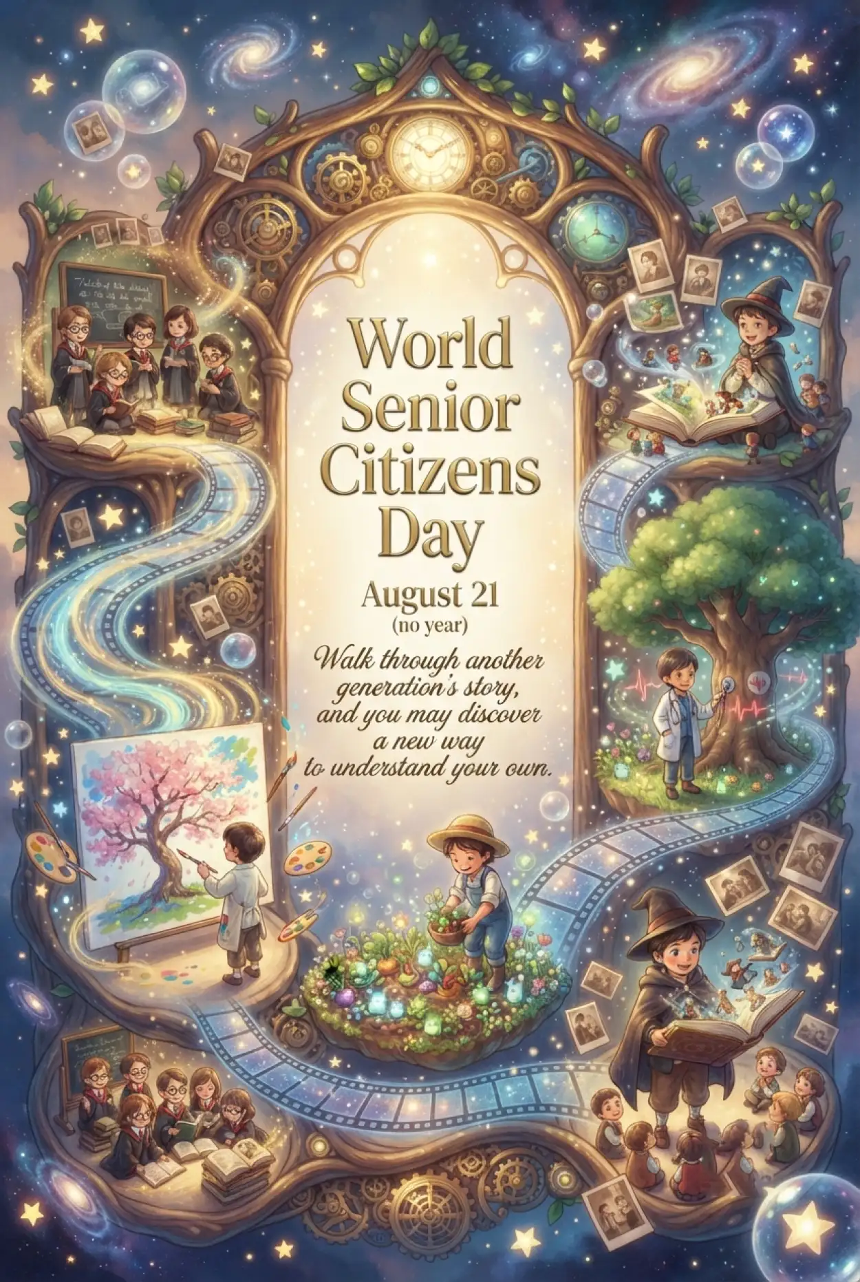 Free Download Senior Citizens Day 2026 Certificate Wording - High Quality Senior Citizens Day 2026 Image