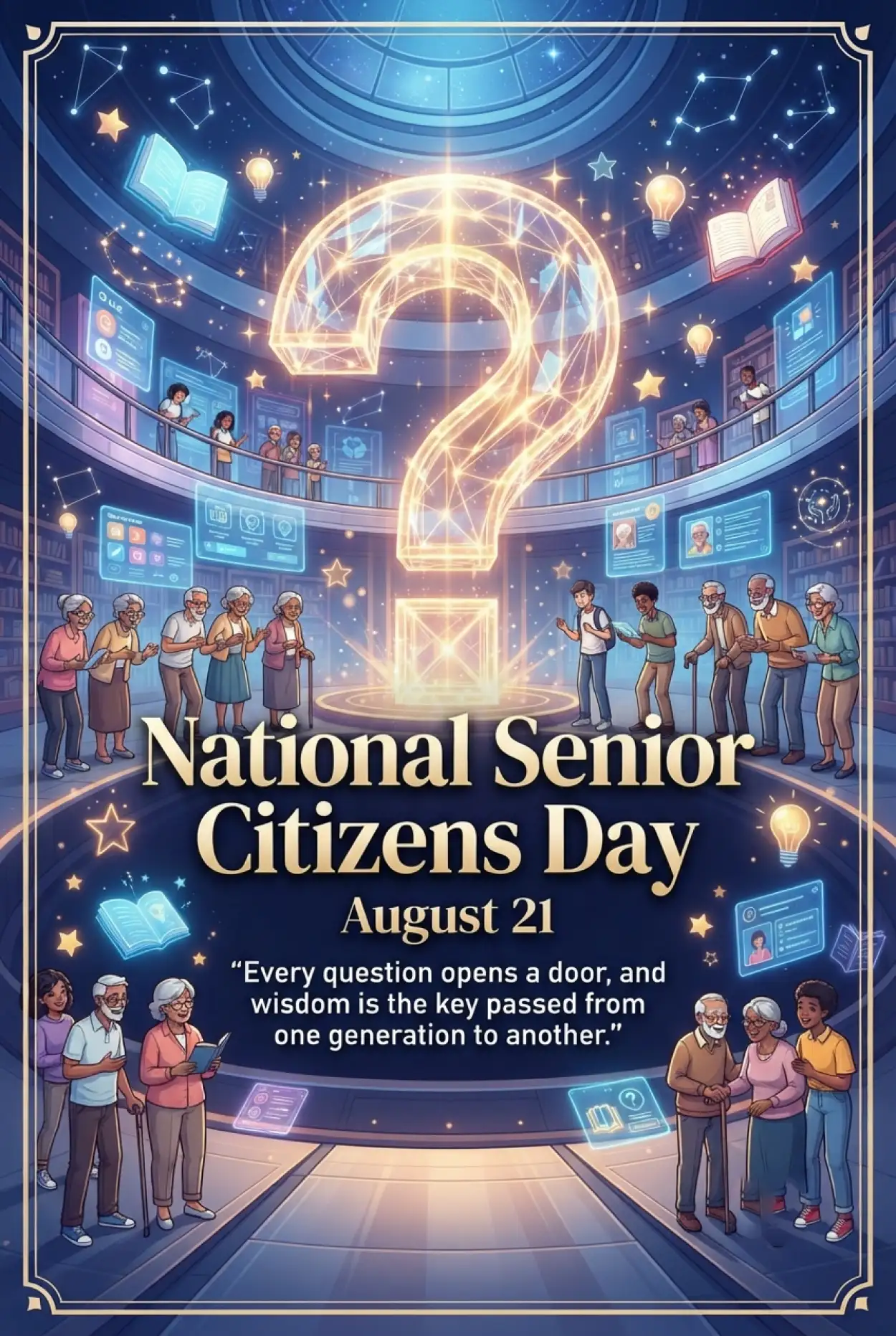 Free Download Senior Citizens Day 2026 Gk Questions For Students - High Quality Senior Citizens Day 2026 Image