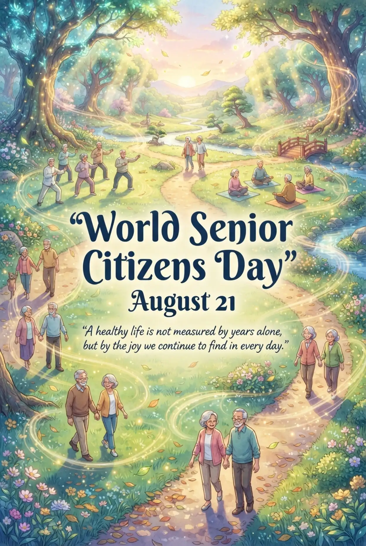 Free Download Senior Citizens Day 2026 Honoring Senior Citizens - High Quality Senior Citizens Day 2026 Image