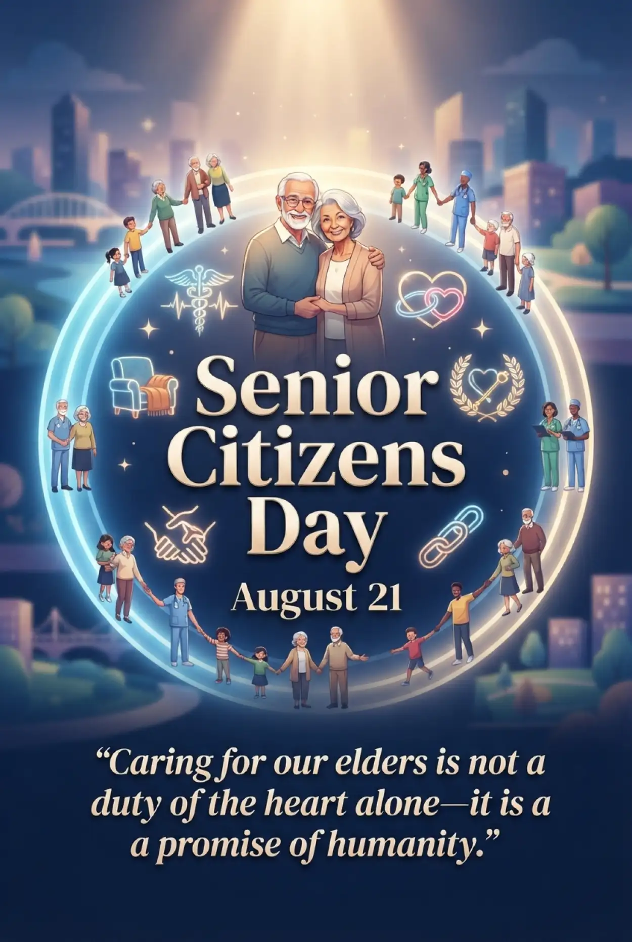 Free Download Senior Citizens Day 2026 Importance Of Elderly Care - High Quality Senior Citizens Day 2026 Image