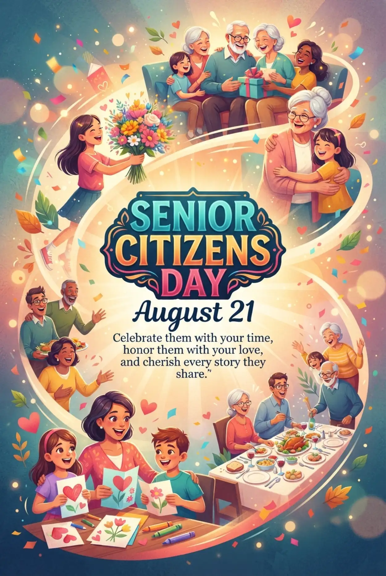 Free Download Senior Citizens Day 2026 Poster Making Ideas - High Quality Senior Citizens Day 2026 Image