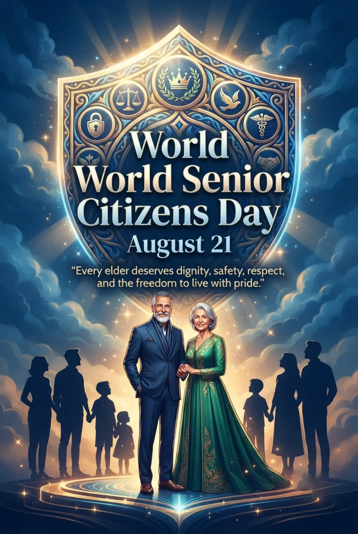 Free Download Senior Citizens Day 2026 Raising Awareness About Aging - High Quality Senior Citizens Day 2026 Image