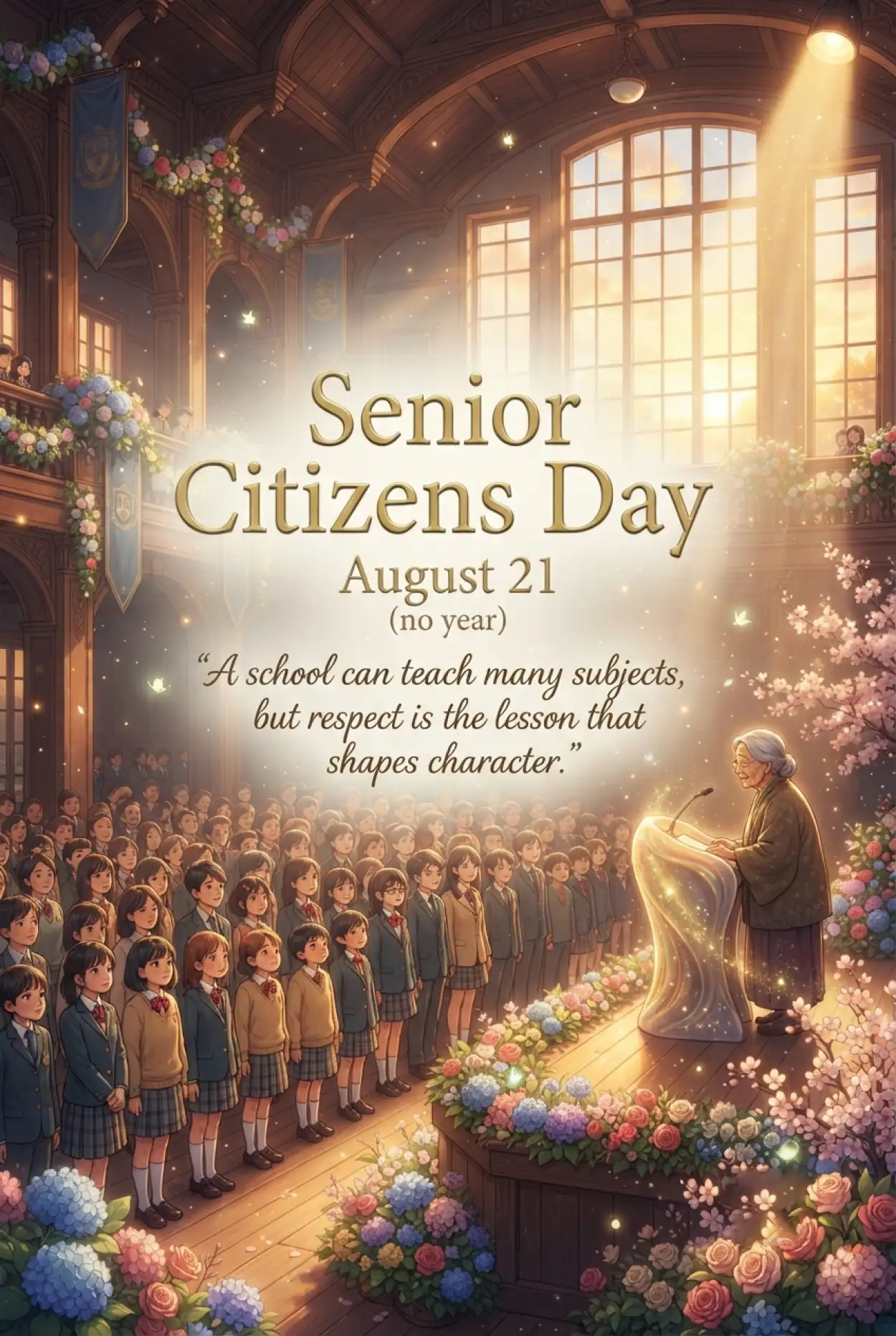 Free Download Senior Citizens Day 2026 Slogans In English - High Quality Senior Citizens Day 2026 Image