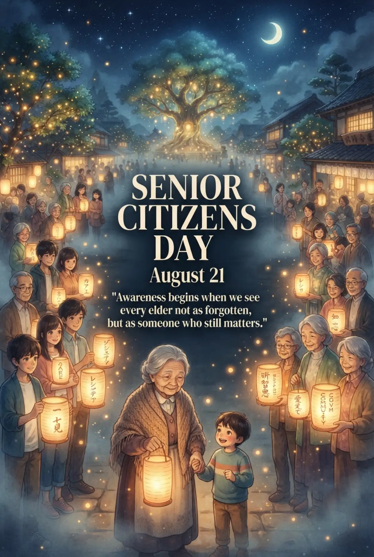 Free Download Senior Citizens Day 2026 Tribute To Elderly People - High Quality Senior Citizens Day 2026 Image