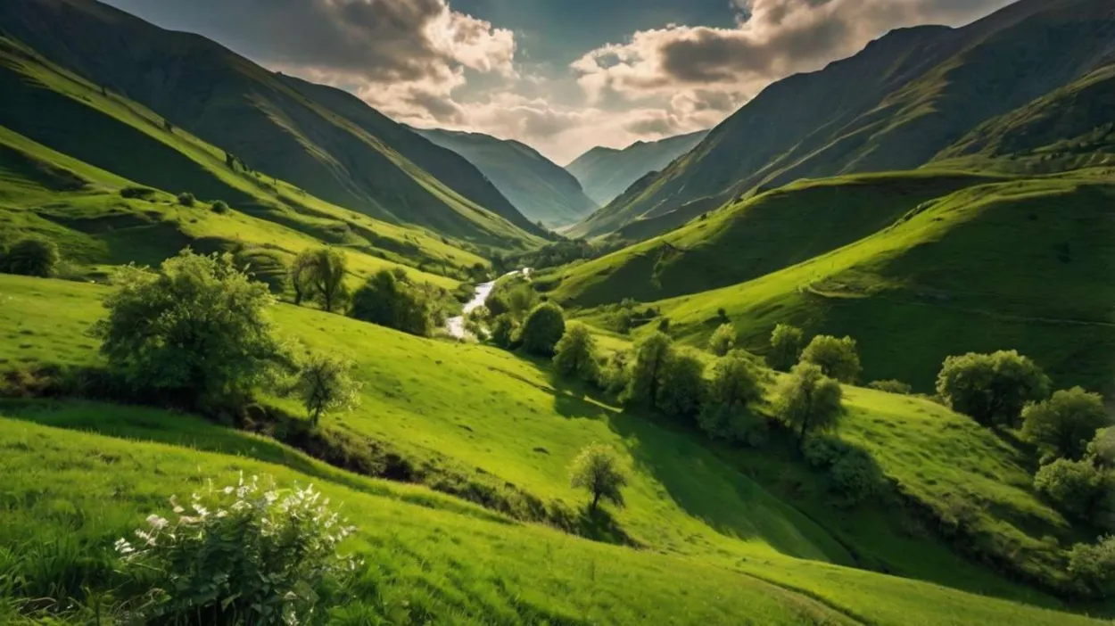 Serene Green Valley Scenery Wallpapers Download - Royalty Free Nature Background Image | Pngmagic Free Download Serene Green Valley Scenery Wallpapers Download - High Quality Nature Background Background