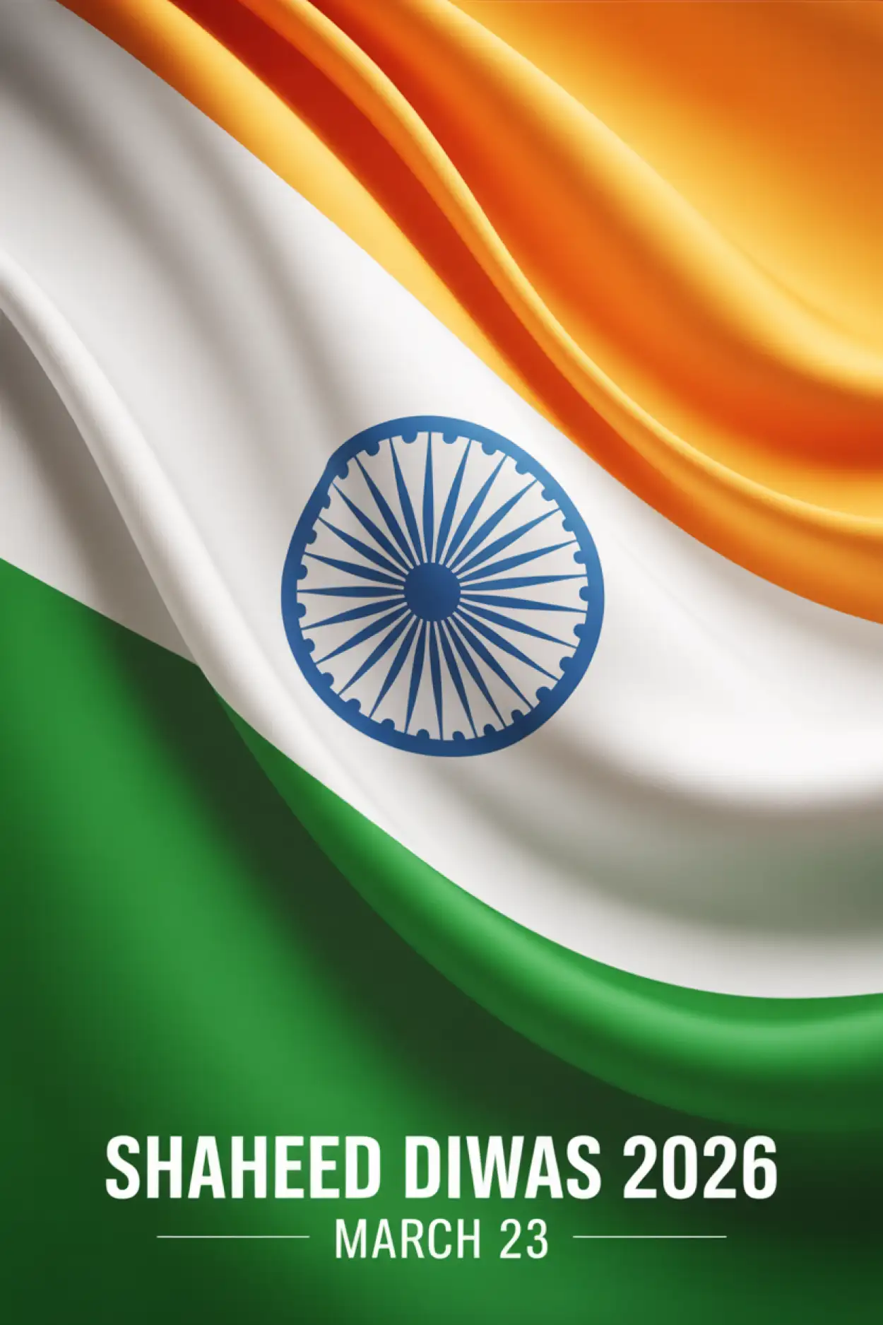 Free Download Shaheed Diwas 2026 Hd Tricolor Background - High Quality Shaheed Diwas 2026 Background Image