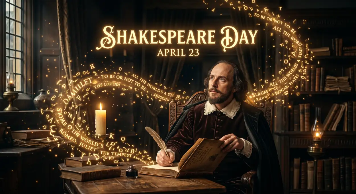 Free Download Shakespeare Day Drama Script Ideas - High Quality William Shakespeare Day 2026 Image