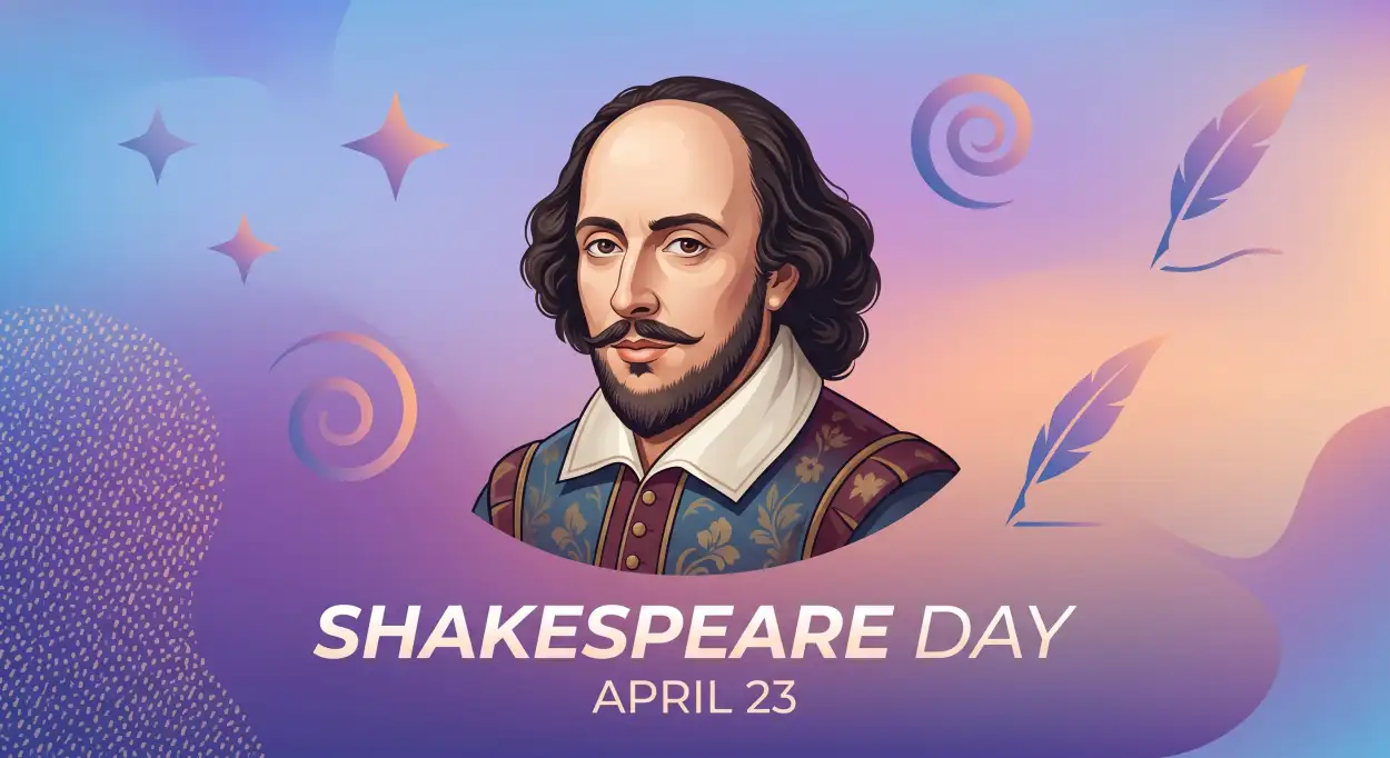 Free Download Shakespeare Day Social Media Post Design - High Quality William Shakespeare Day 2026 Image