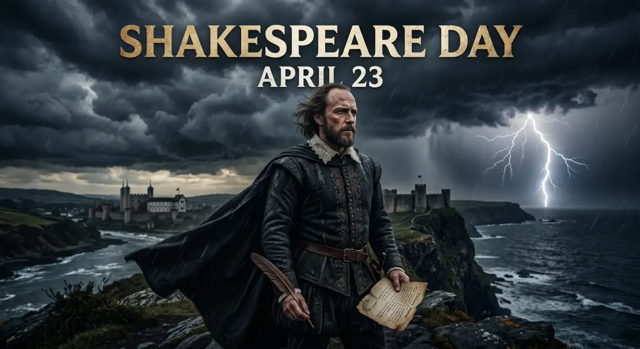 Free Download Shakespeare Day Ultra Hd Poster - High Quality William Shakespeare Day 2026 Image