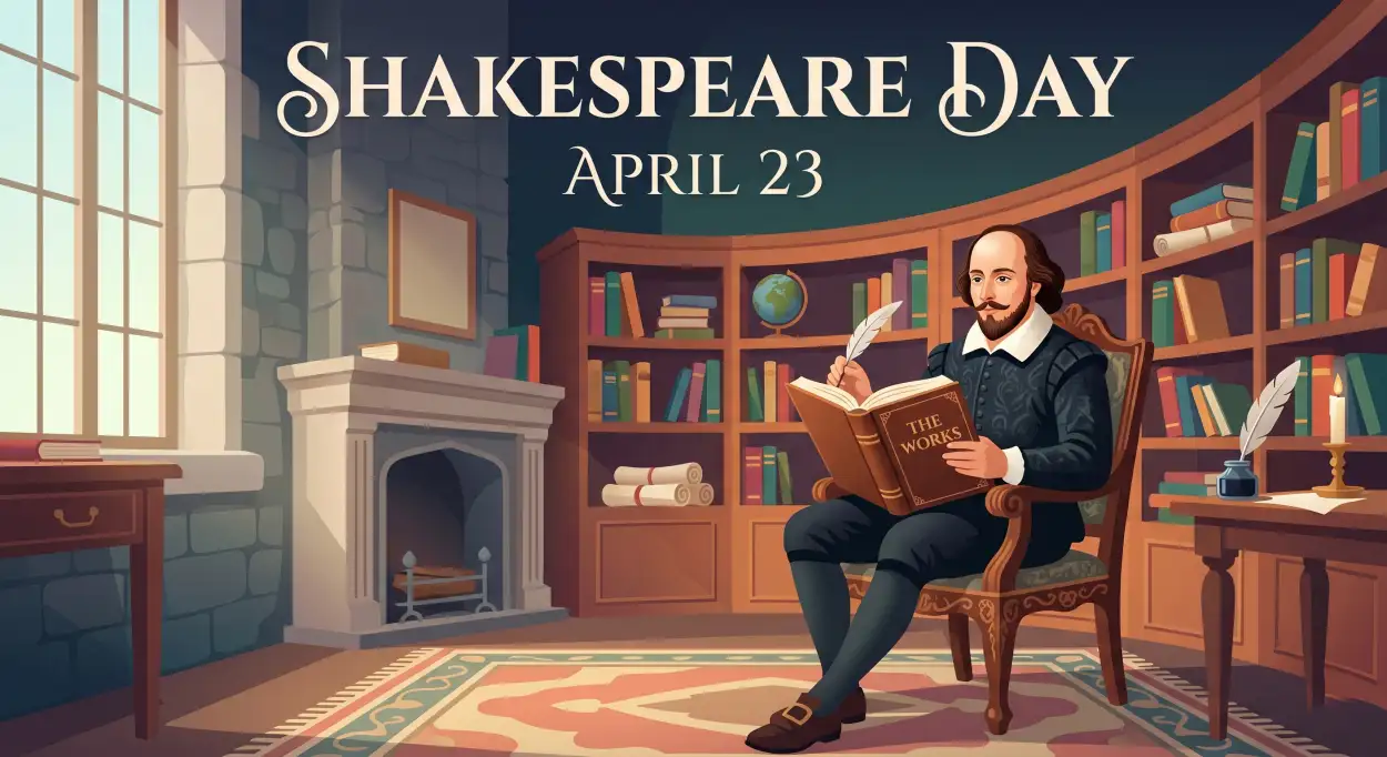 Free Download Shakespeare Day Viral Content Ideas - High Quality William Shakespeare Day 2026 Image