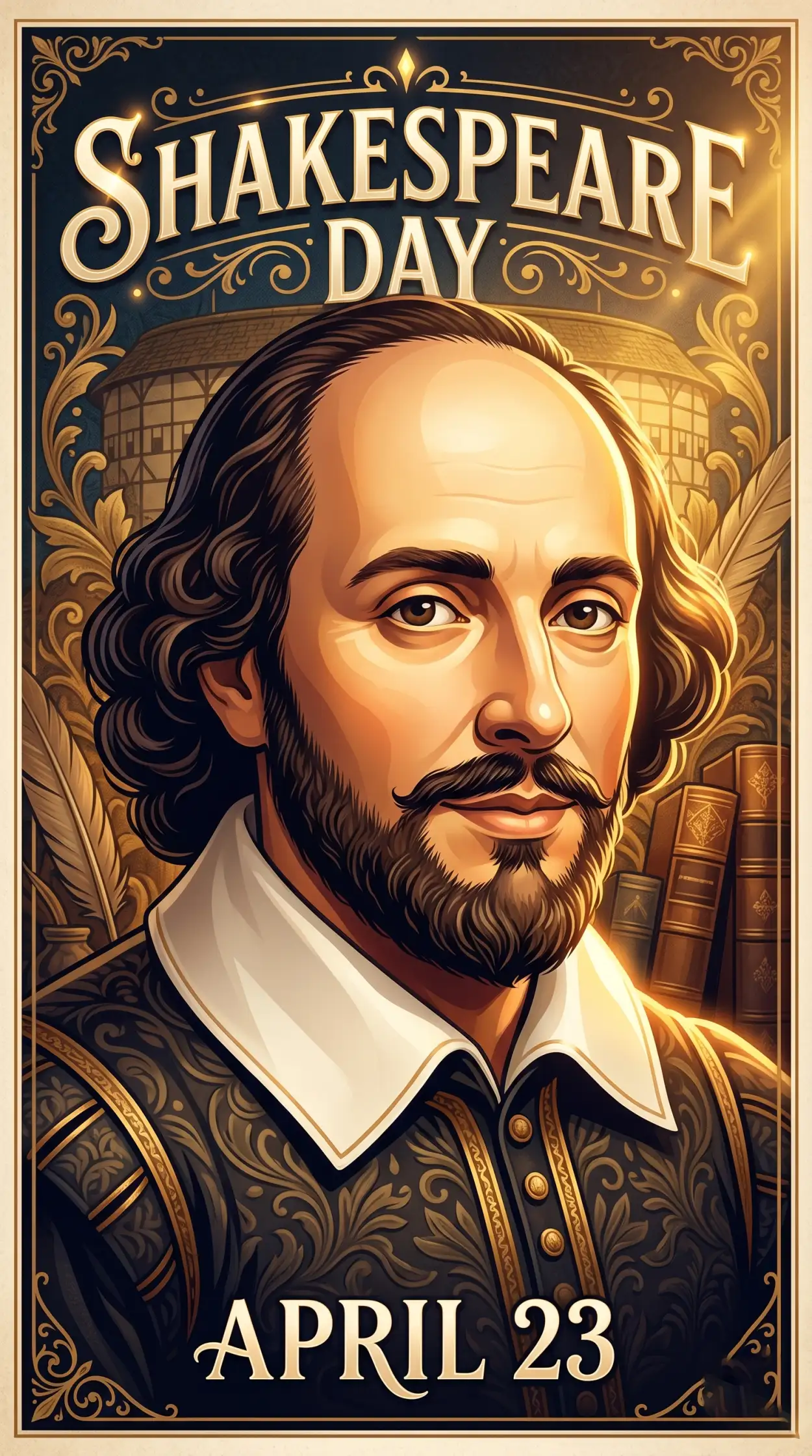 Free Download Shakespeare Transparent Background Portrait - High Quality William Shakespeare Day 2026 Background Image