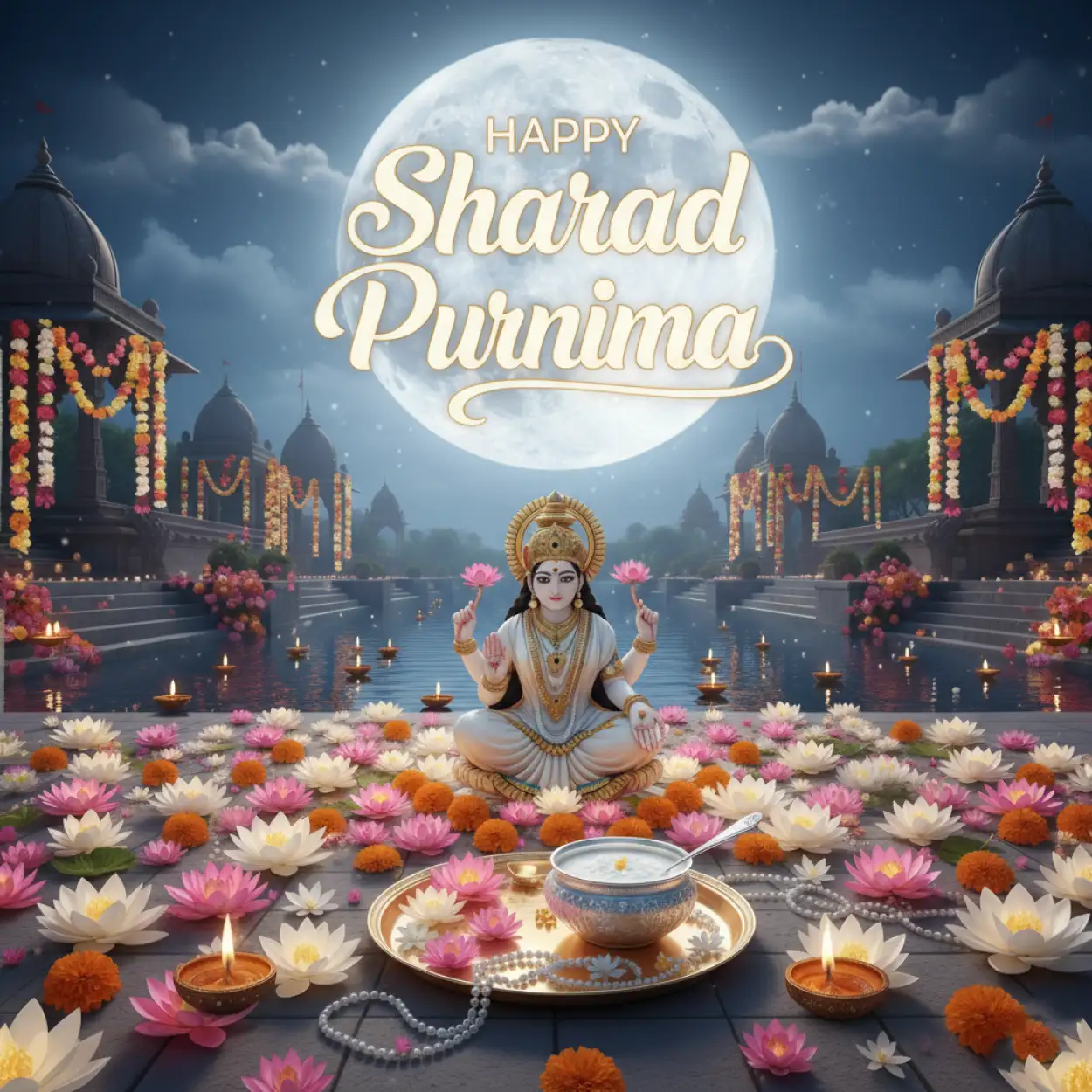 Free Download Sharad Purnima Radha Krishna Hd Background - High Quality Happy Sharad Purnima Background Image