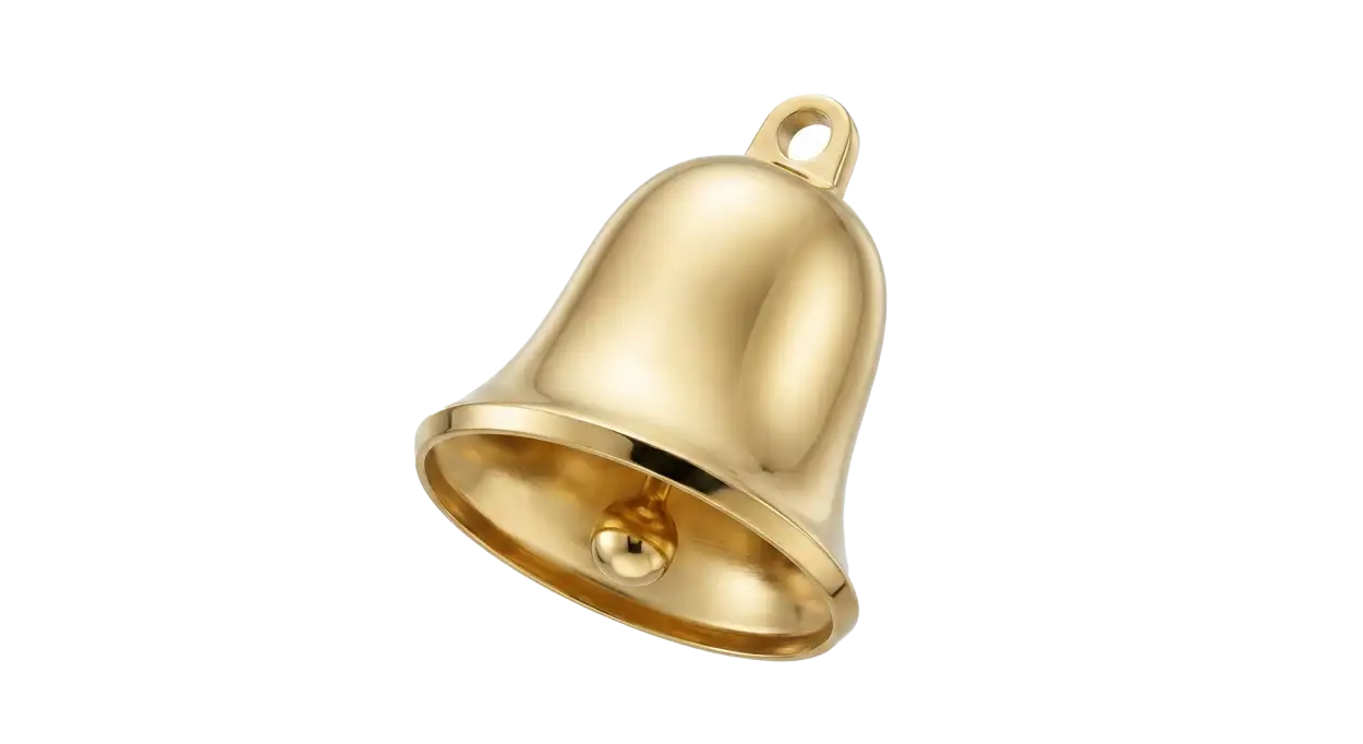 Free Download Shiny Metal Christmas Bell Png Hd Download - High Quality Christmas Bell Png PNG Image