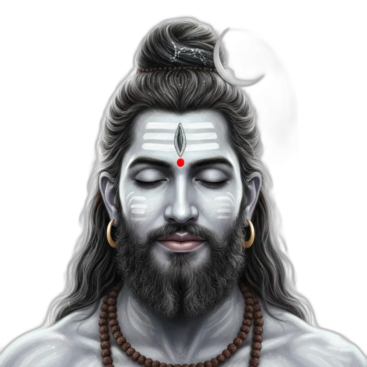 Free Download Shiv Ji Png Digital Painting - High Quality Lord Shiva Png PNG Image