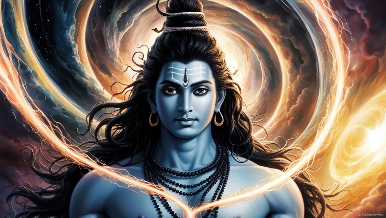 Free Download Shiva Cosmic Universe Background With Stars - High Quality Shiv Shankar Background Background