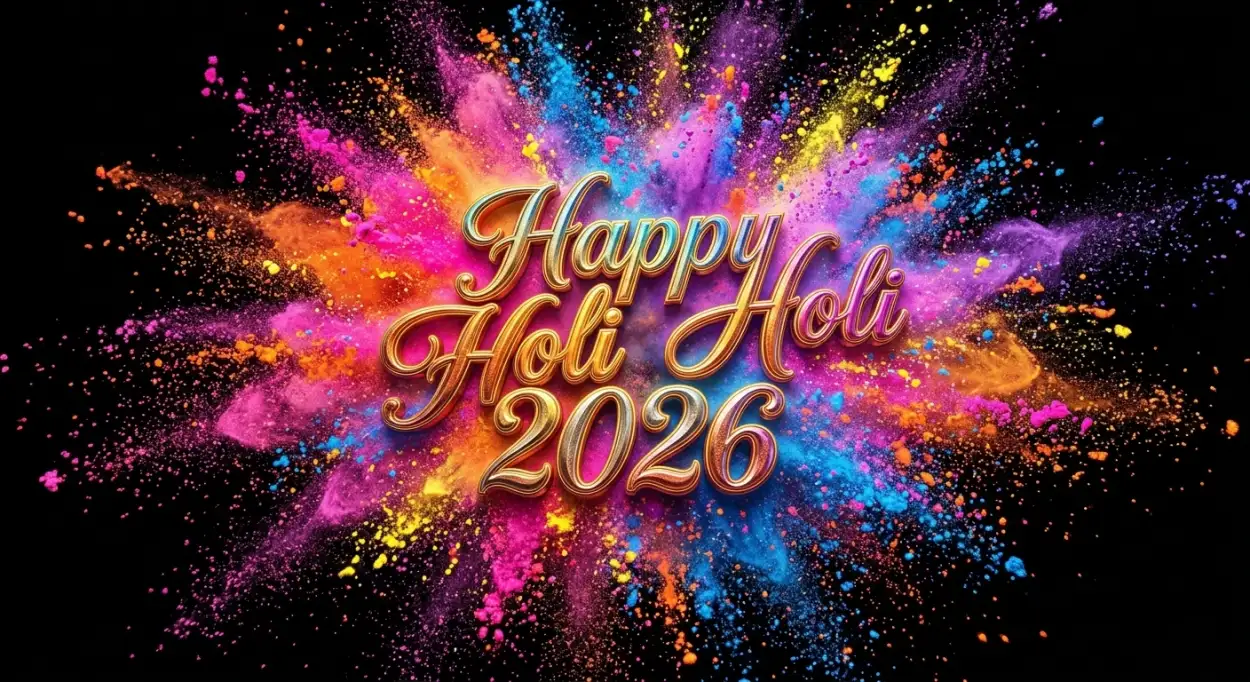 Free Download Short And Sweet Happy Holi Wishes 2026 For Whatsapp - High Quality Happy Holi Wishes 2026 Image