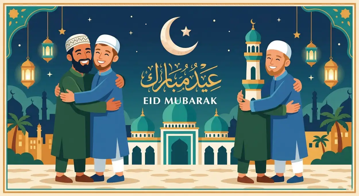Free Download Short Eid Mubarak Wishes Message - High Quality Eid Mubarak Image