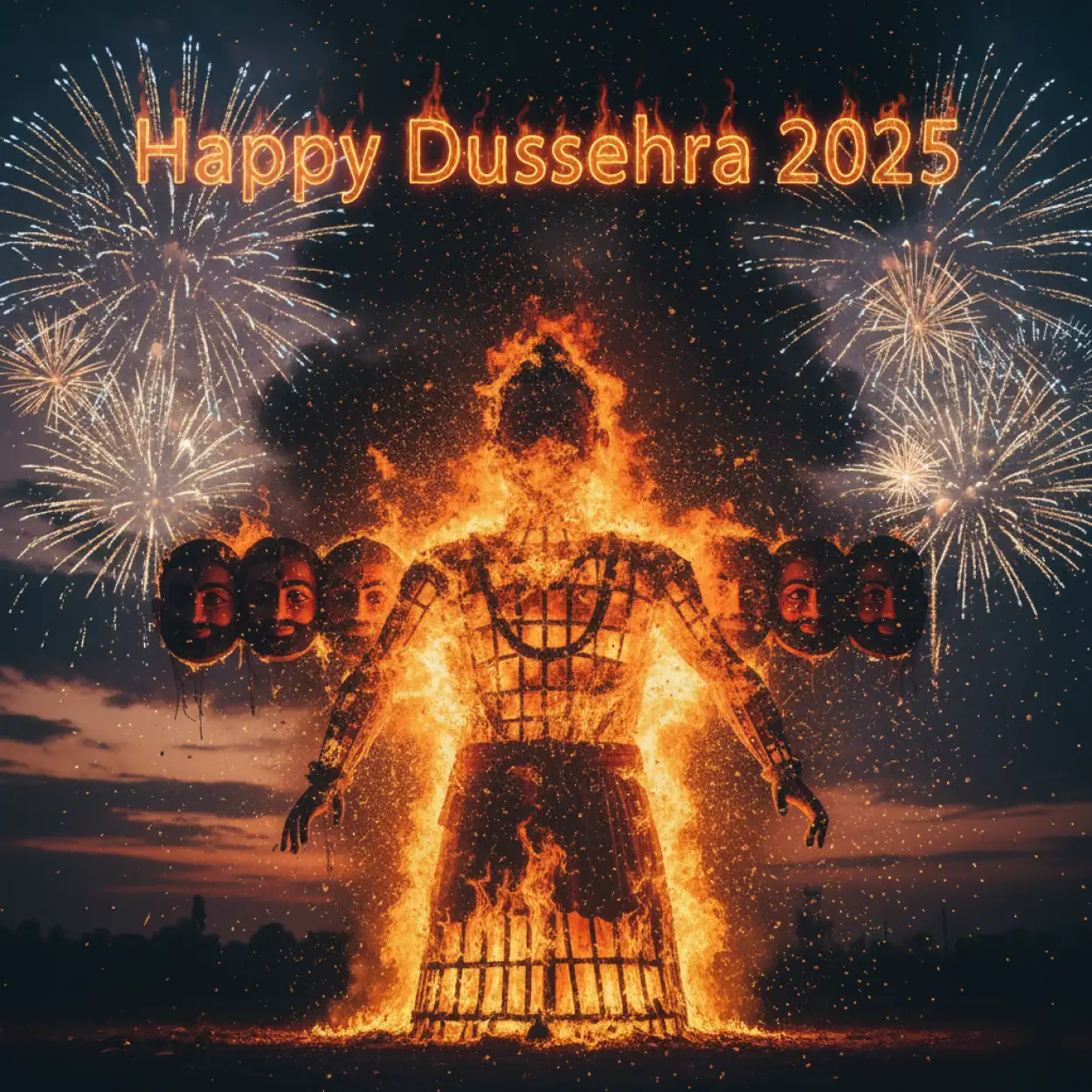 Free Download Short Happy Dussehra 2025 SMS In Hindi - High Quality Happy Dussehra 2025 Image