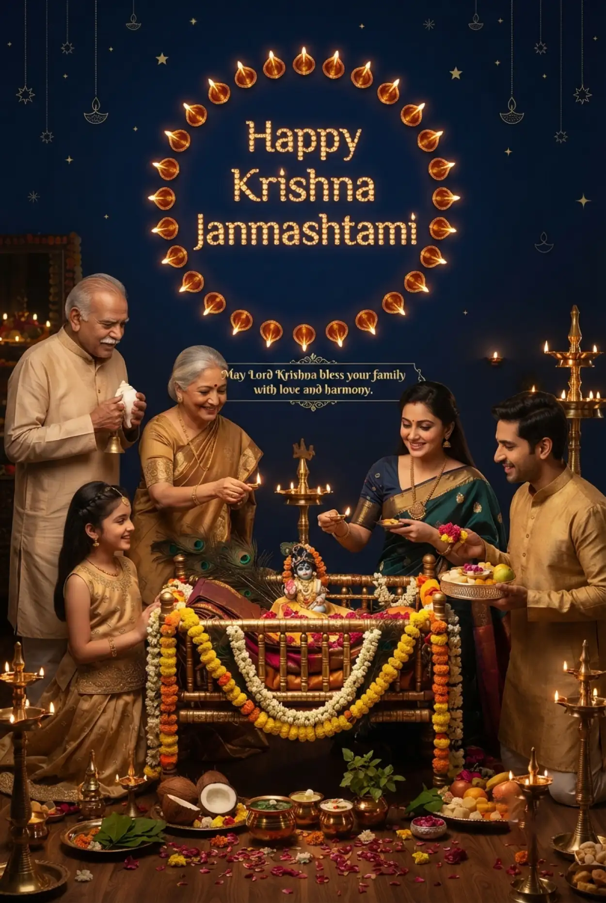 Free Download Short Happy Krishna Janmashtami Greetings - High Quality Happy Krishna Janmashtami Greetings Image