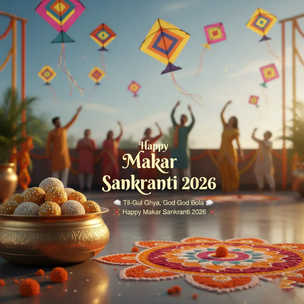 Free Download Short Happy Makar Sankranti 2026 Wishes - High Quality Happy Makar Sankranti 2026 Wishes Image