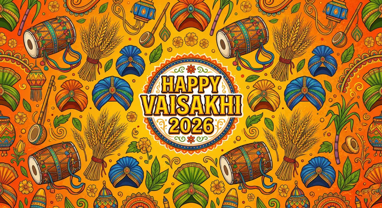 Free Download Short Happy Vaisakhi 2026 Wishes Messages - High Quality Happy Vaisakhi 2026 Wishes Image