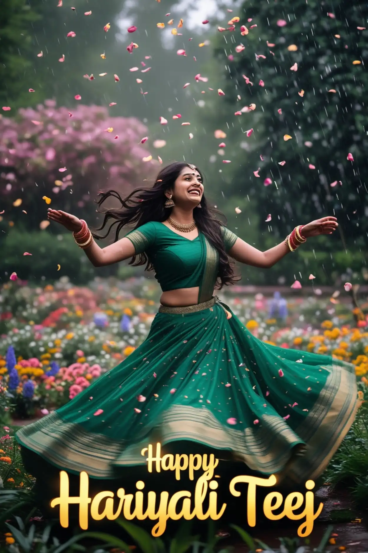 Free Download Short Teej Quotes For WhatsApp Status - High Quality Happy Hariyali Teej Background