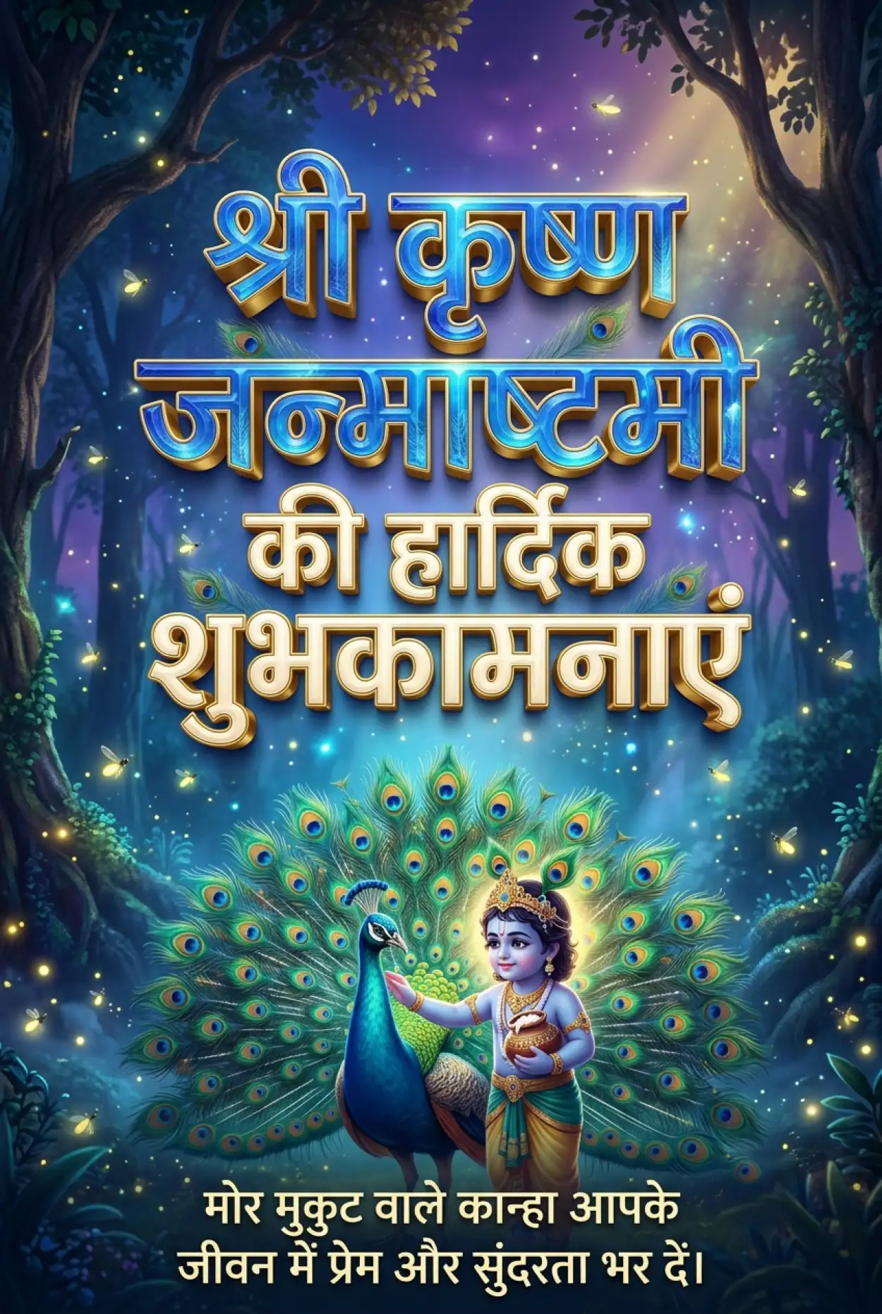 Free Download Shri Krishna Janmashtami Ki Hardik Shubhkamnaye 2026 Social Media Images In Hindi - High Quality Shri Krishna Janmashtami Ki Hardik Shubhkamnaye In Hindi Image