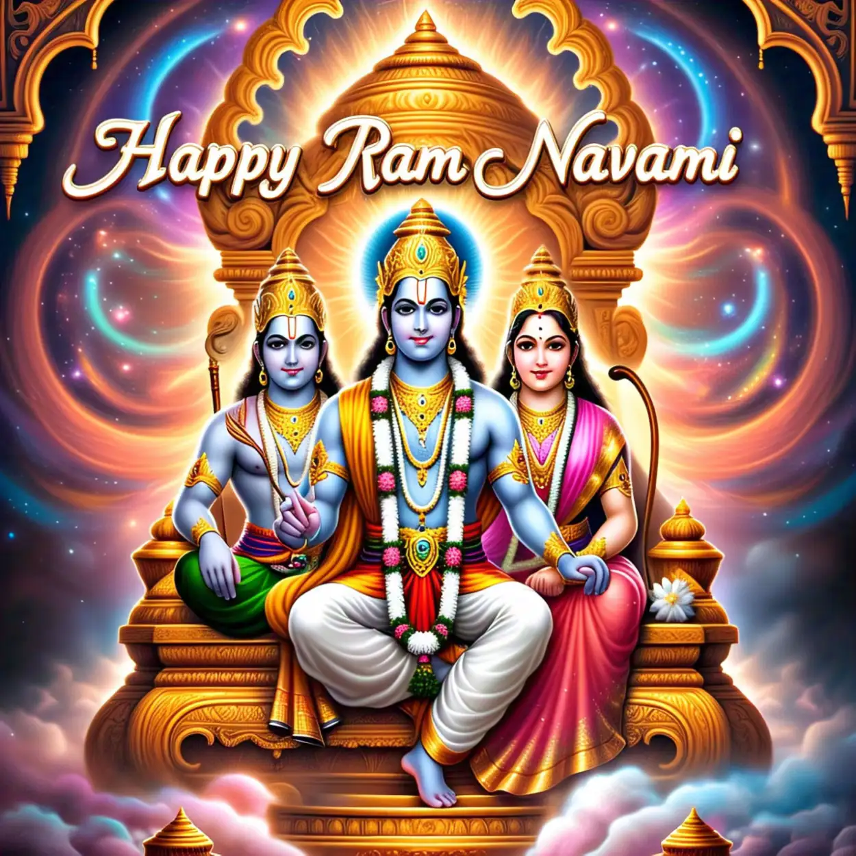 Free Download Shri Ram Darbar Happy Ram Navami Greetings - High Quality Happy Ram Navami Background