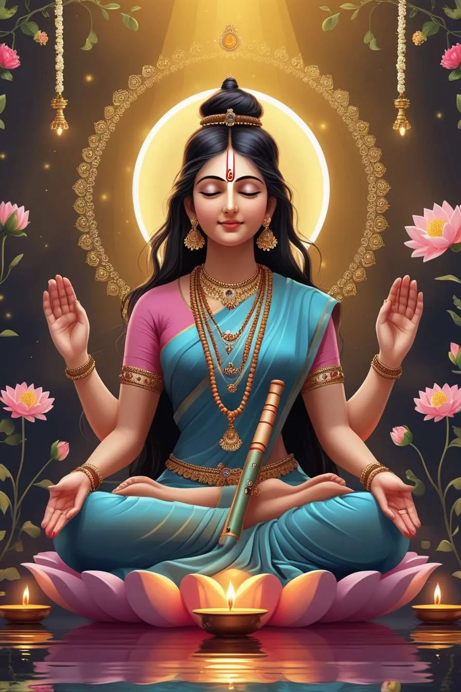 Simple And Elegant Saraswati Puja Wallpaper - Royalty Free Saraswati Puja Wallpapers Image | Pngmagic Free Download Simple And Elegant Saraswati Puja Wallpaper - High Quality Saraswati Puja Wallpapers Background